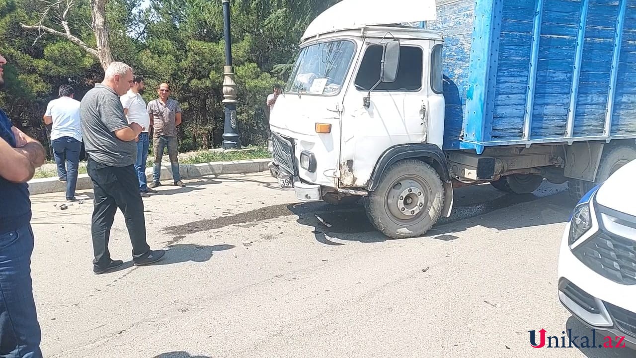 Gəncədə zəncirvari qəza - FOTOLAR